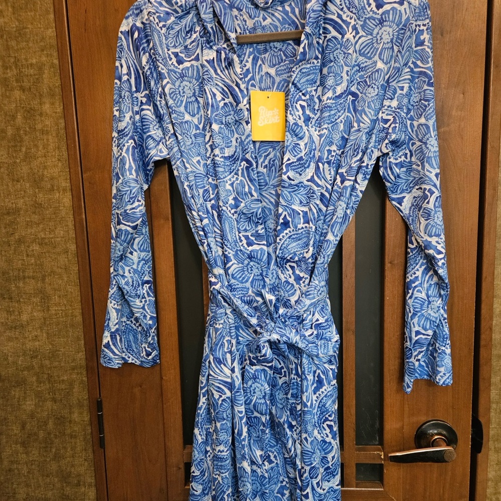 Ripskirt Hawaii Happy Blues Sun Robe NWT